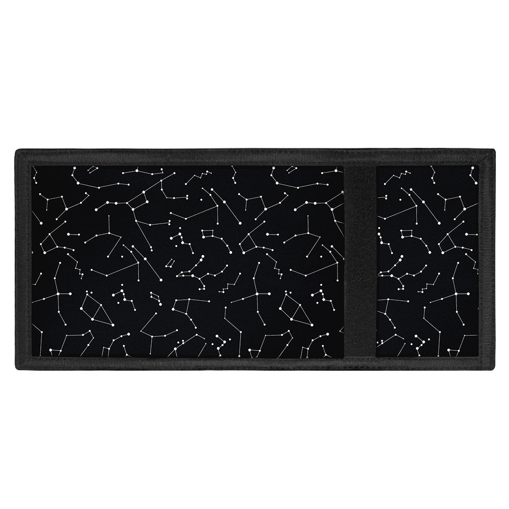 Black And White Constellation Print Trifold Wallet