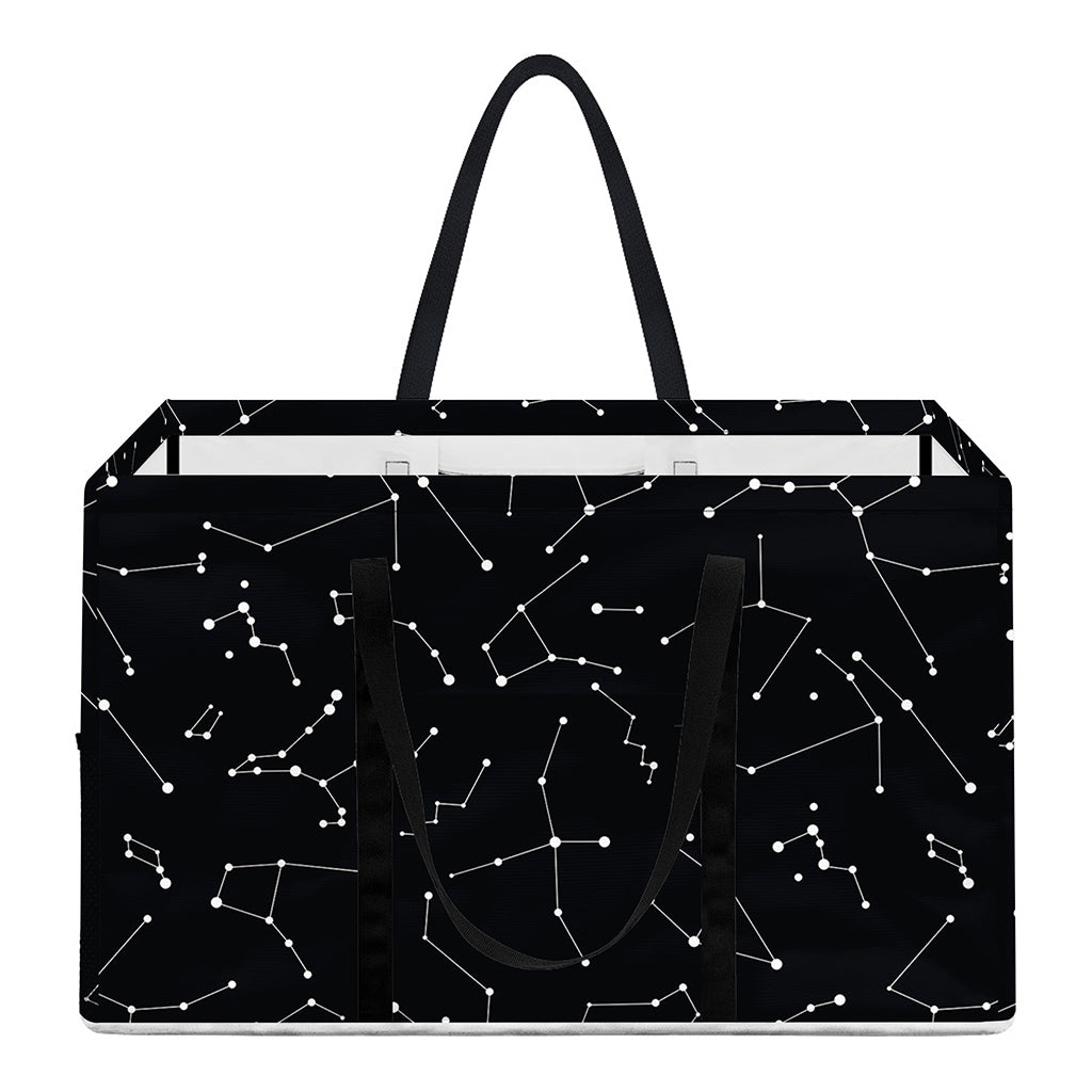 Black And White Constellation Print Utility Tote Bag