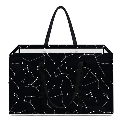 Black And White Constellation Print Utility Tote Bag