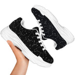 Black And White Constellation Print White Chunky Shoes