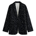 Black And White Constellation Print Women's Blazer