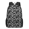 Black And White Cow Pattern Print 17 Inch Backpack