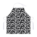 Black And White Cow Pattern Print Adjustable Apron