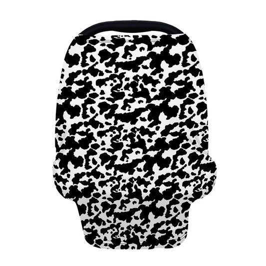 Black And White Cow Pattern Print Baby Seat Cover