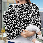Black And White Cow Pattern Print Baby Seat Cover