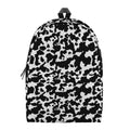 Black And White Cow Pattern Print School Backpack