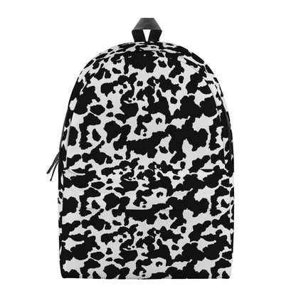 Black And White Cow Pattern Print Backpack