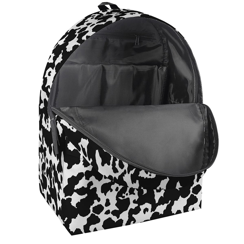 Black And White Cow Pattern Print Backpack