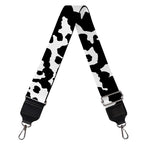 Black And White Cow Pattern Print Bag Strap