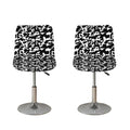 Black And White Cow Pattern Print Bar Stool Covers