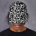 Black And White Cow Pattern Print Baseball Cap