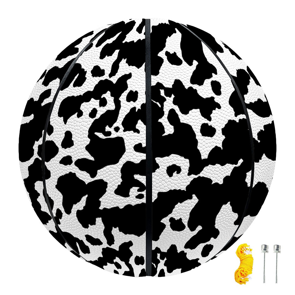 Black And White Cow Pattern Print Basketball