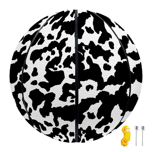 Black And White Cow Pattern Print Basketball