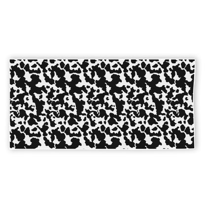 Black And White Cow Pattern Print Beach Towel