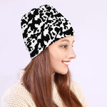 Black And White Cow Pattern Print Beanie