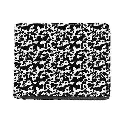 Black And White Cow Pattern Print Bifold Wallet