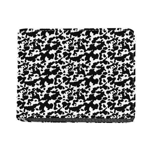 Black And White Cow Pattern Print Bifold Wallet