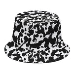 Black And White Cow Pattern Print Bucket Hat