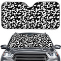 Black And White Cow Pattern Print Car Windshield Sun Shade