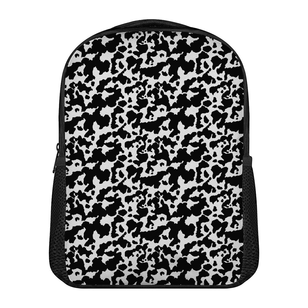 Black And White Cow Pattern Print Casual Backpack