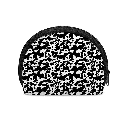 Black And White Cow Pattern Print Coin Purse