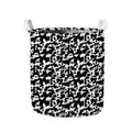 Black And White Cow Pattern Print Collapsible Laundry Basket