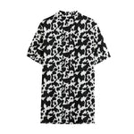 Black And White Cow Pattern Print Cotton Hawaiian Shirt