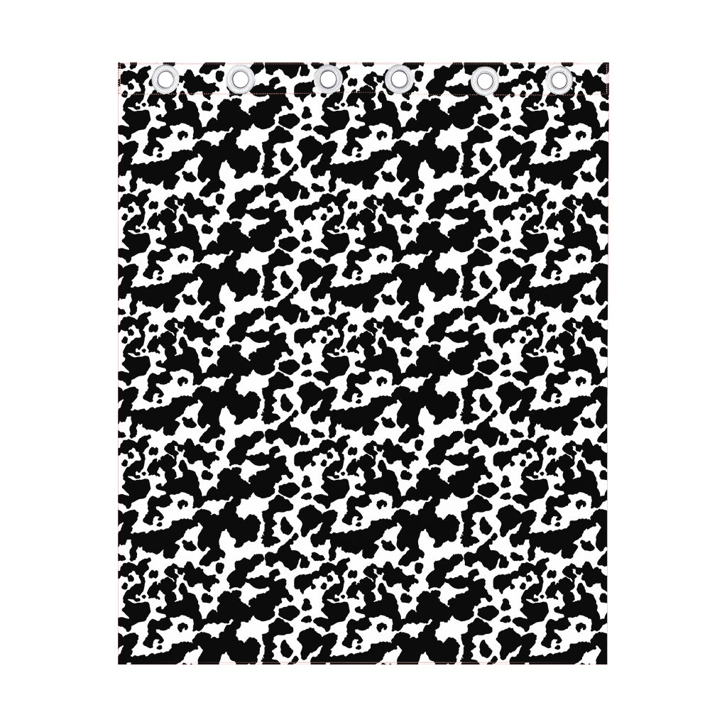 Black And White Cow Pattern Print Curtain