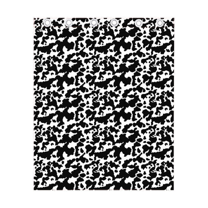 Black And White Cow Pattern Print Curtain