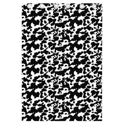 Black And White Cow Pattern Print Curtain