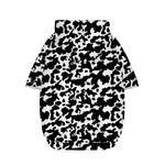Black And White Cow Pattern Print Dog Zip Up Hoodie