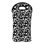 Black And White Cow Pattern Print Double Neoprene Wine Tote