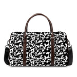 Black And White Cow Pattern Print Duffle Bag