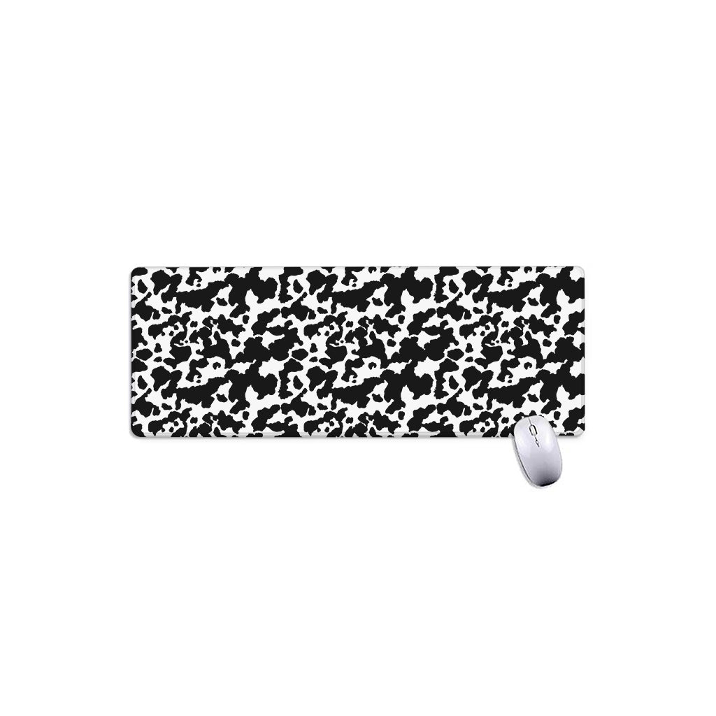 Black And White Cow Pattern Print Extended Mouse Pad