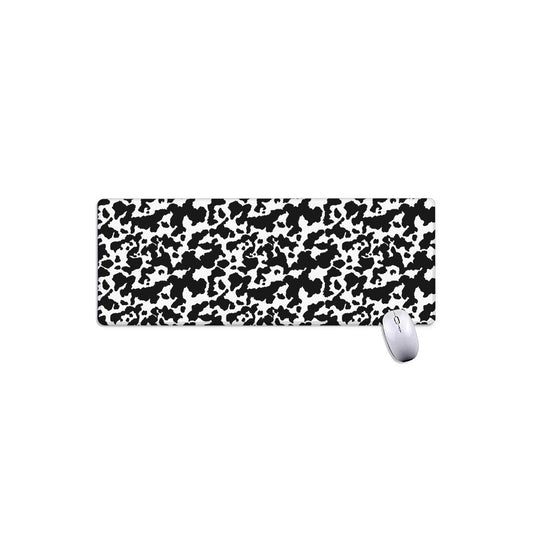 Black And White Cow Pattern Print Extended Mouse Pad