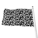 Black And White Cow Pattern Print Flag