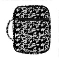 Black And White Cow Pattern Print Front Pocket Bible Bag