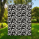 Black And White Cow Pattern Print Garden Flag