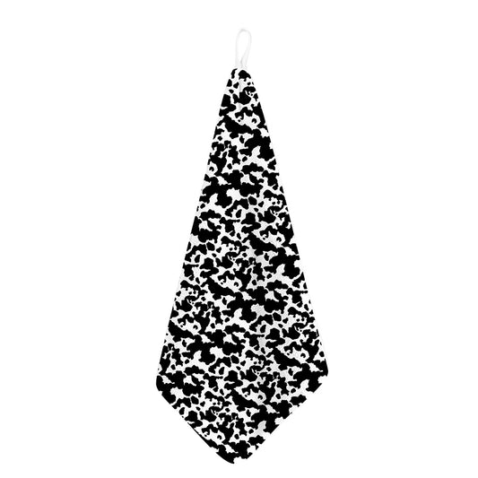 Black And White Cow Pattern Print Hand Towel