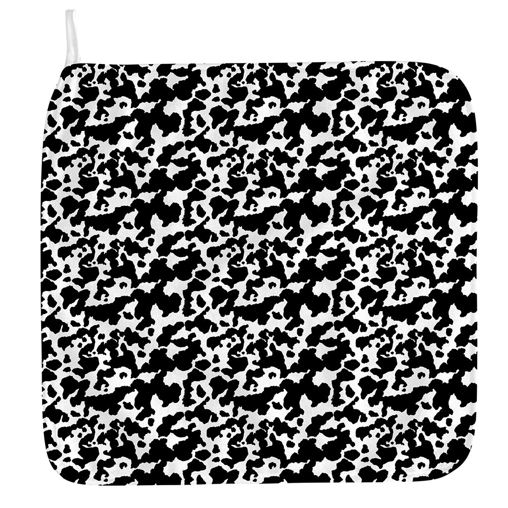 Black And White Cow Pattern Print Hand Towel