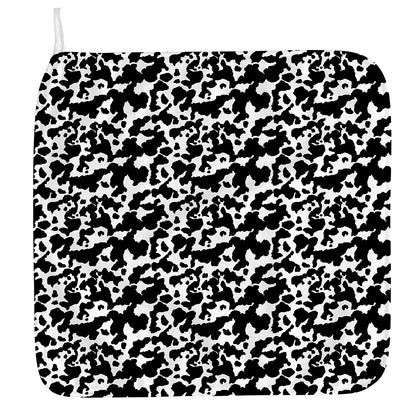 Black And White Cow Pattern Print Hand Towel