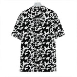 Black And White Cow Pattern Print Hawaiian Shirt