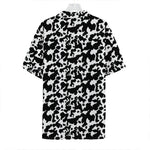 Black And White Cow Pattern Print Hawaiian Shirt