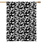 Black And White Cow Pattern Print House Flag