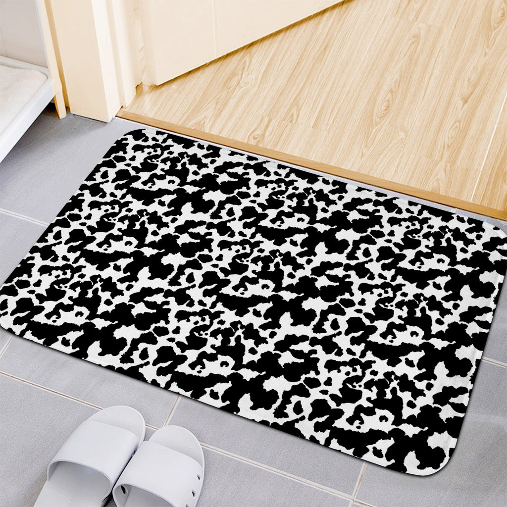 Black And White Cow Pattern Print Indoor Door Mat
