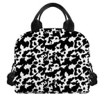 Black And White Cow Pattern Print Insulated Lunch Bag