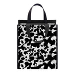 Black And White Cow Pattern Print Insulated Lunch Tote