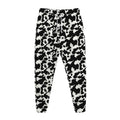 Black And White Cow Pattern Print Jogger Pants