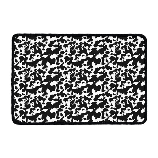 Black And White Cow Pattern Print Kitchen Mat