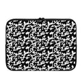 Black And White Cow Pattern Print Laptop Sleeve